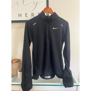 Nike Running Men’s 1/4 Zip Lightweight Sweatshirt – Black | Size Small